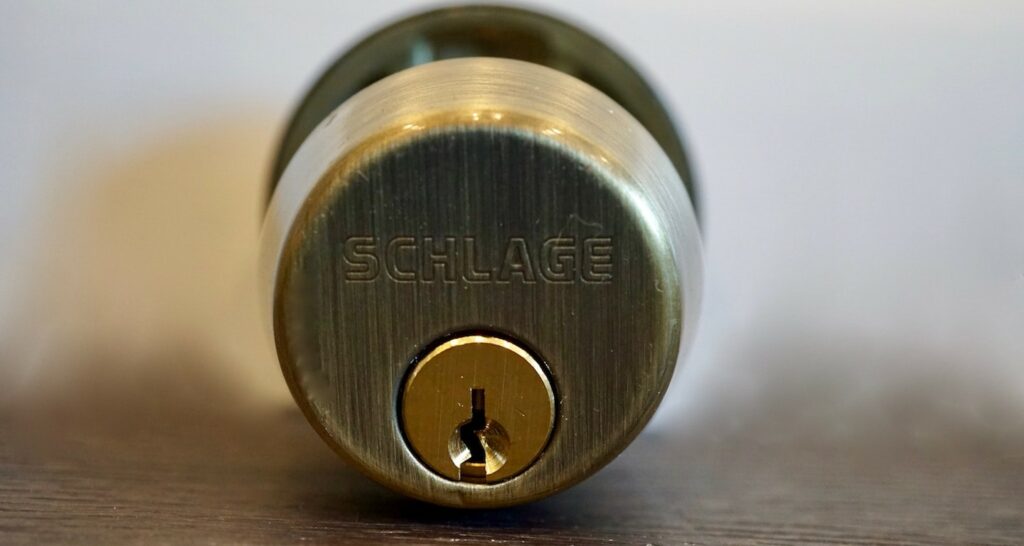 Schlage-Deadbolt-Bronze