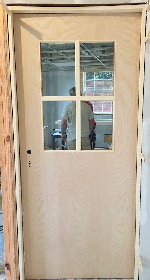 wooden door installation
