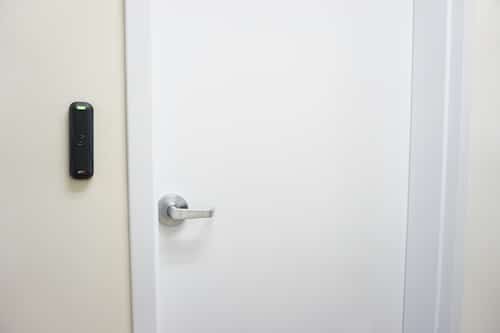 metal door installed