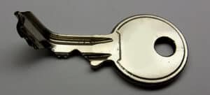 image of a badly bent key