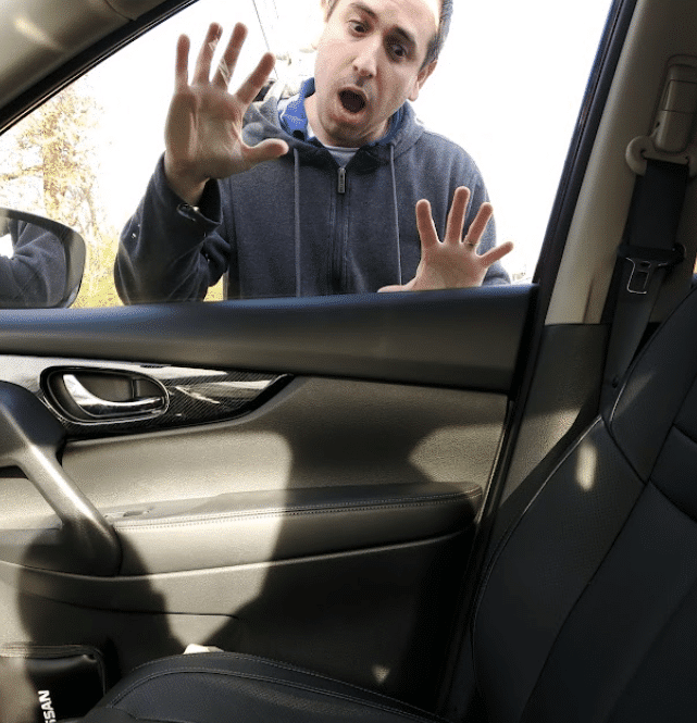 Man locked out of the car