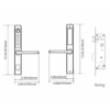 Lockly Guard Athena Swing Edition PGD228WSW dimensions